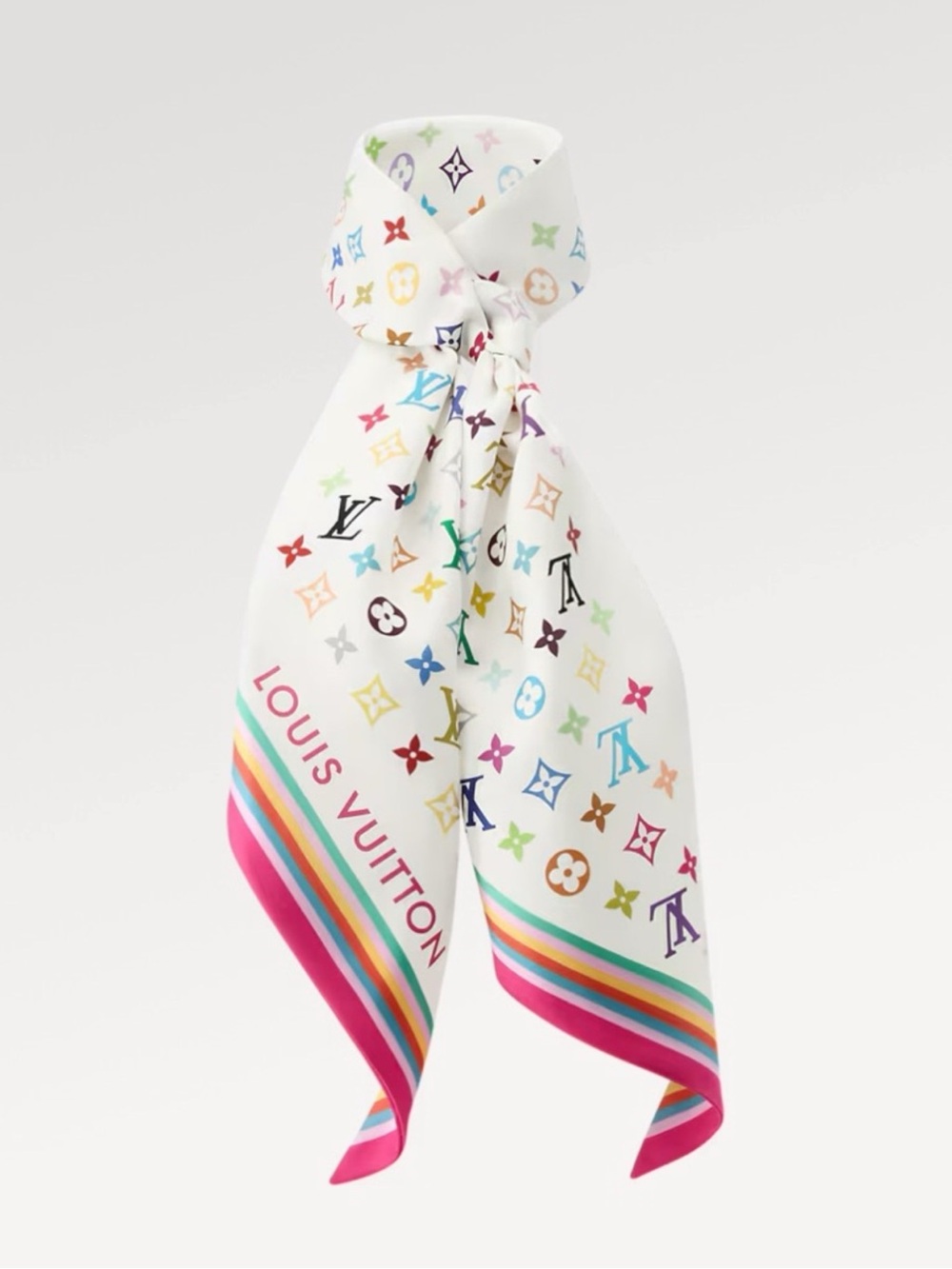 NWT Louis Vuitton 100% Silk Monogram Multicolor 90 Square, authentic